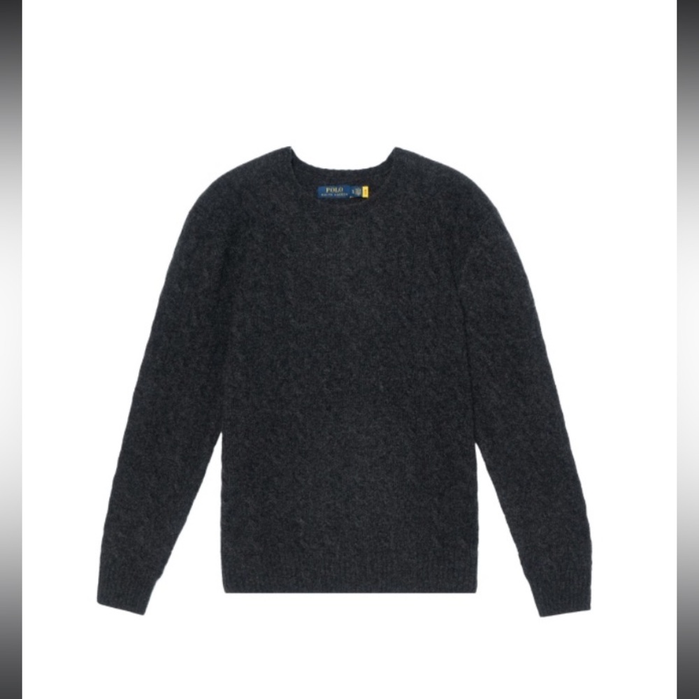 Polo Ralph Lauren Washable Cashmere Sweater Men’s Crewneck size Medium Granite
